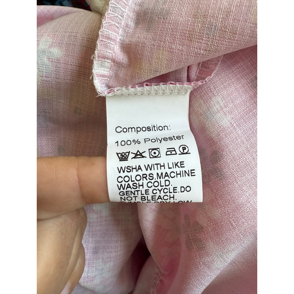 NWOT Pink Boho Baby Doll Dress | Small - Picture 2 of 5